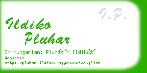 ildiko pluhar business card